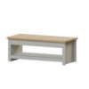 Farmhouse Coffee Table with Storage, Two-Tone Design & Oak Finish - Image 3