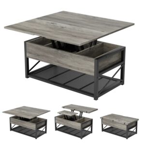 3-in-1 Lift-Top Coffee Table with Hidden Storage for Small Spaces